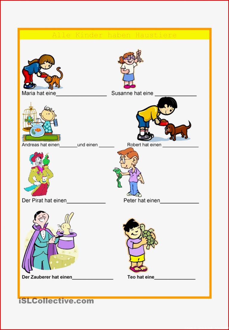 Alle Kinder haben Haustiere Kostenlosen Download Alle Kinder haben Haustiere