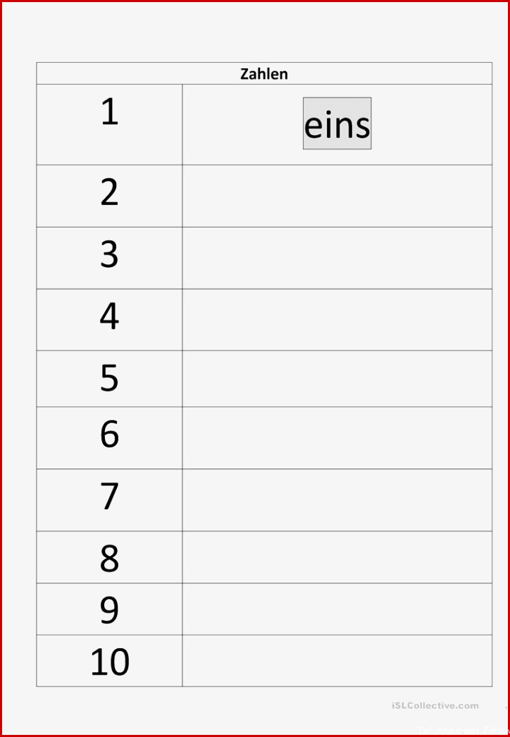 Alphabetisierung Zahlen Arbeitsblatt Kostenlose DAF