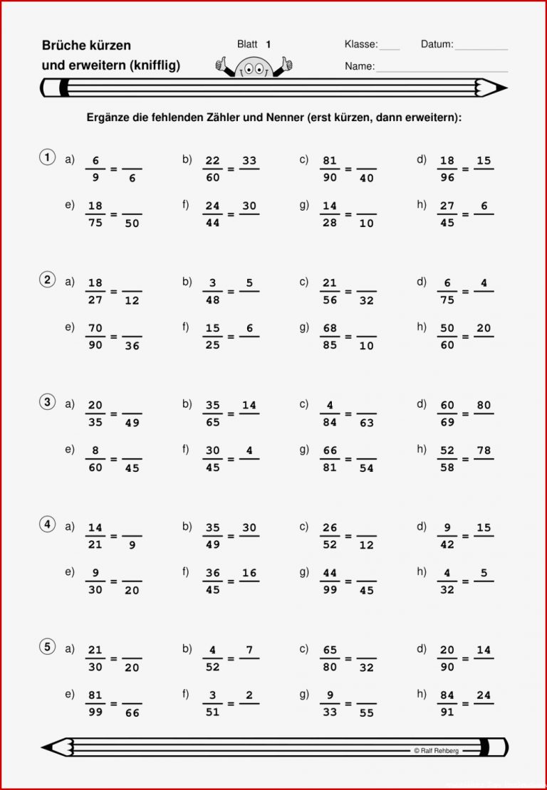 Anteile Von Brüchen Berechnen Arbeitsblätter Mit Lösung