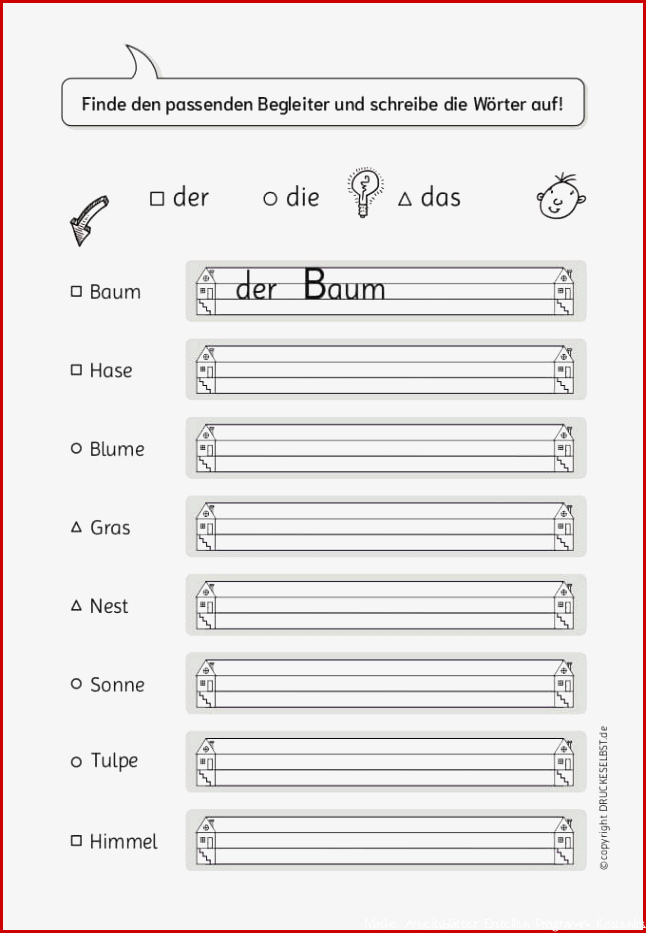 Arbeitsblätter 1 Klasse Kostenlos Ausdrucken