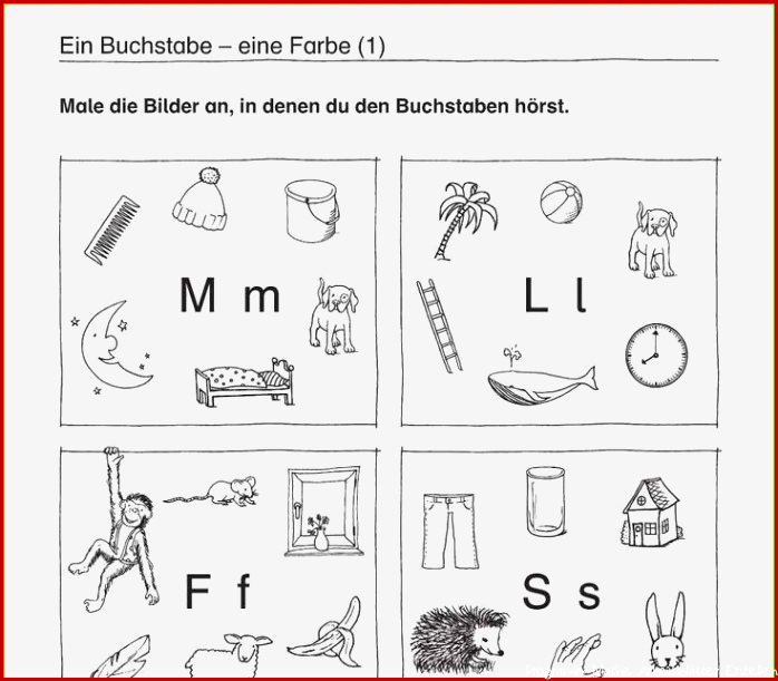 Arbeitsblätter 1 Klasse Kostenlos Ausdrucken Buchstaben