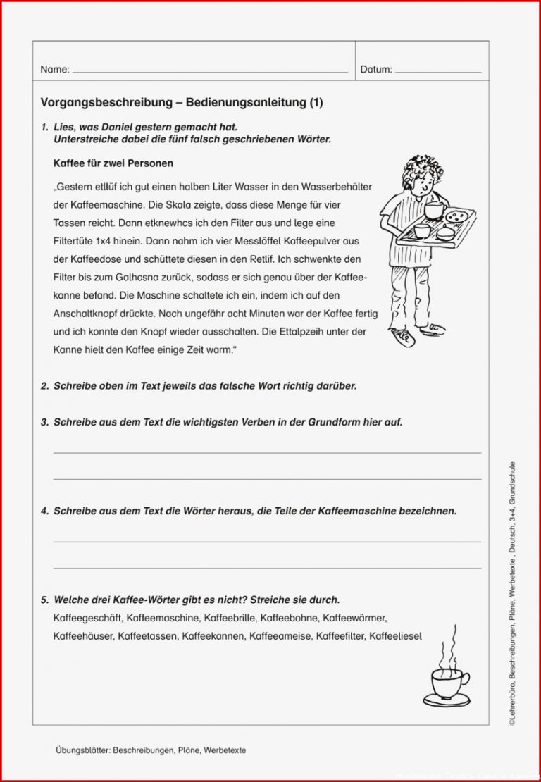 Arbeitsblätter 4 Klasse Deutsch Worksheets