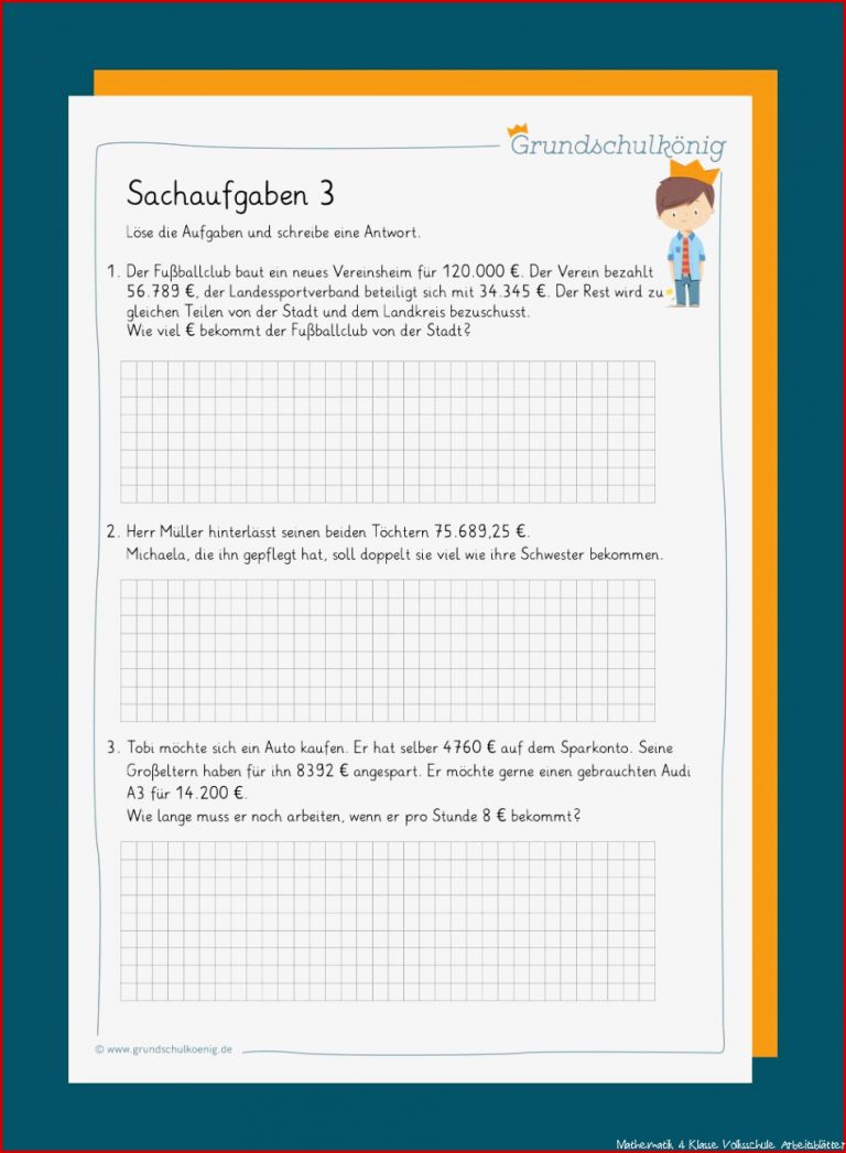 Arbeitsblätter 4 Klasse Mathe Kostenlos Worksheets