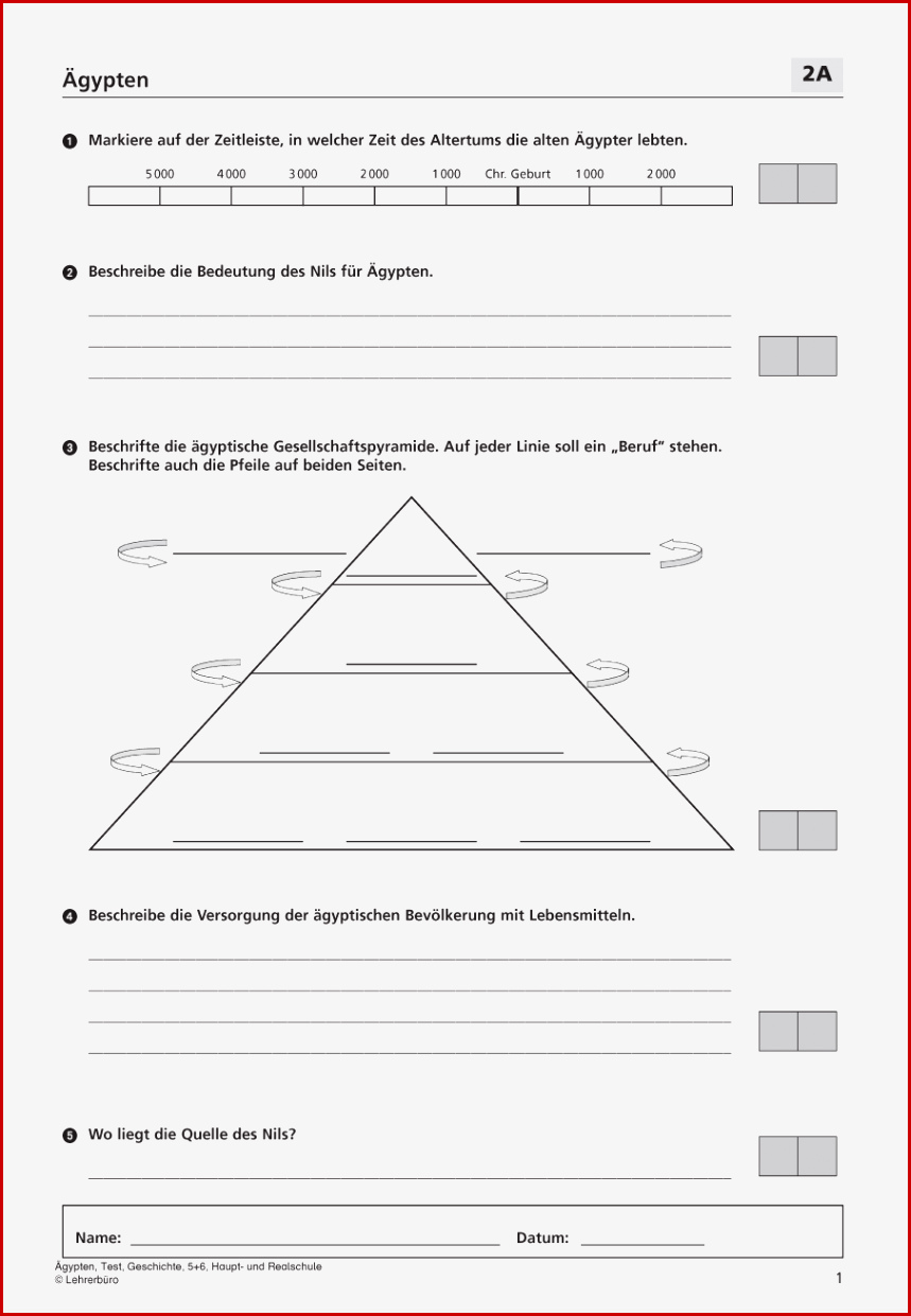 Arbeitsblätter ägypten Kostenlos