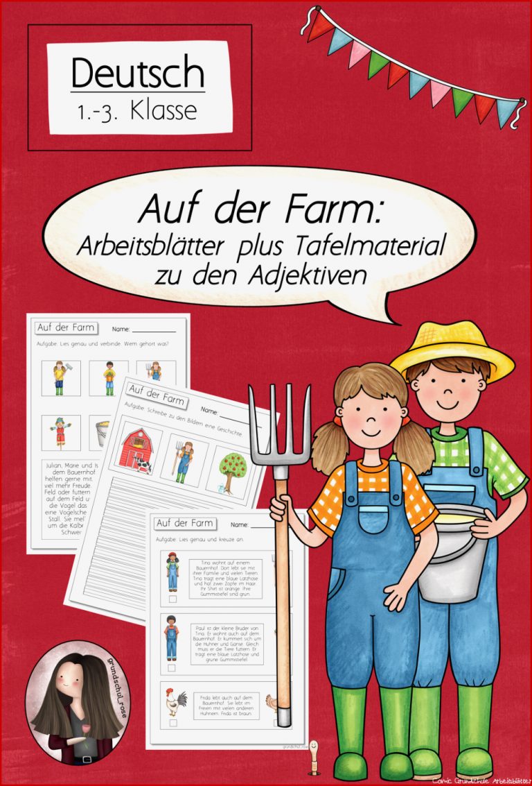 Arbeitsblätter Auf der Farm – Unterrichtsmaterial im