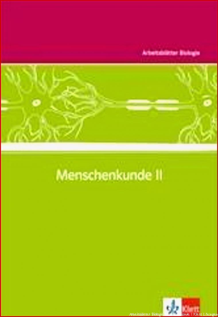 Arbeitsblätter Biologie, Sekundarstufe I: Menschenkunde 2