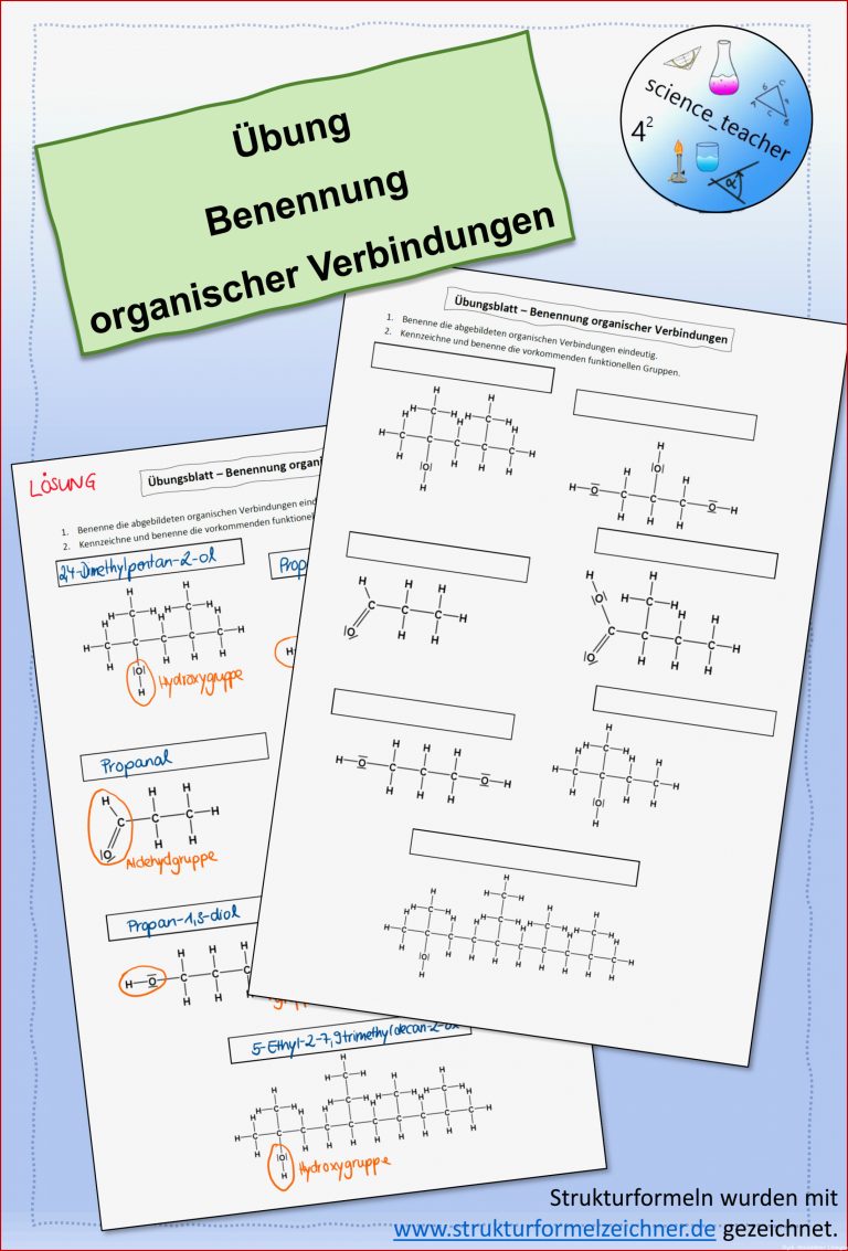 Arbeitsblätter Chemie Kostenlos Worksheets