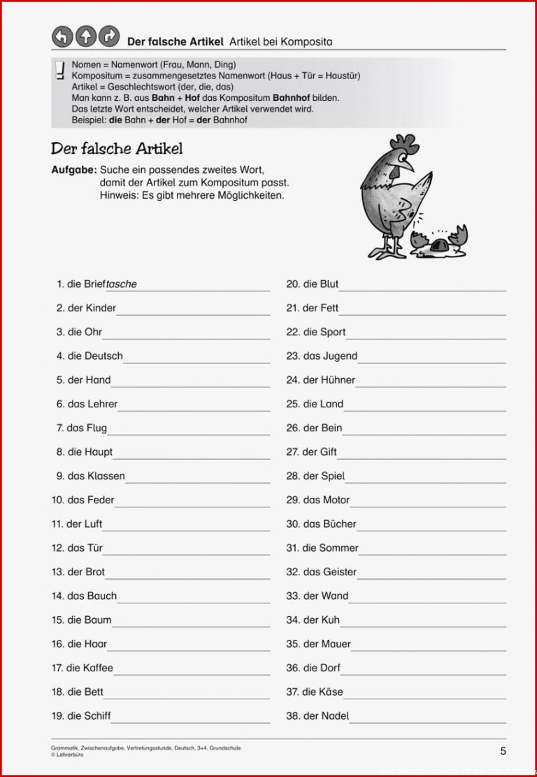 Arbeitsblätter Deutsch Klasse 3 Zum Ausdrucken Worksheets