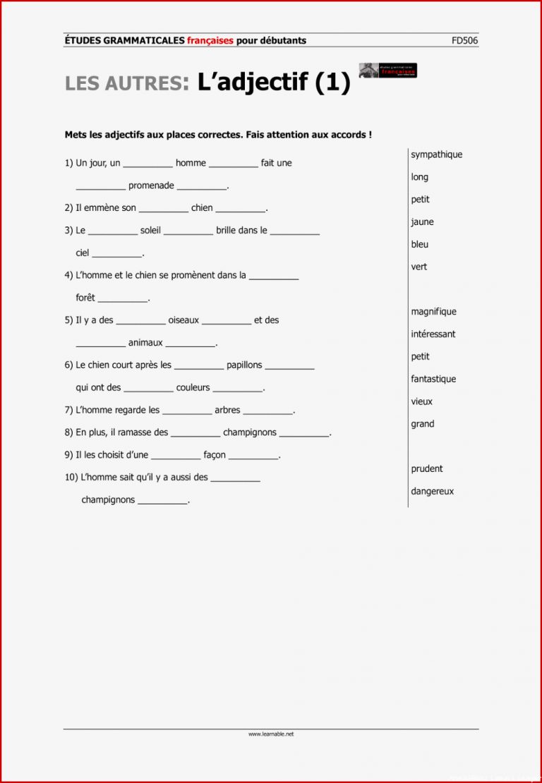 Arbeitsblätter Französisch 1 Lernjahr Pdf Worksheets