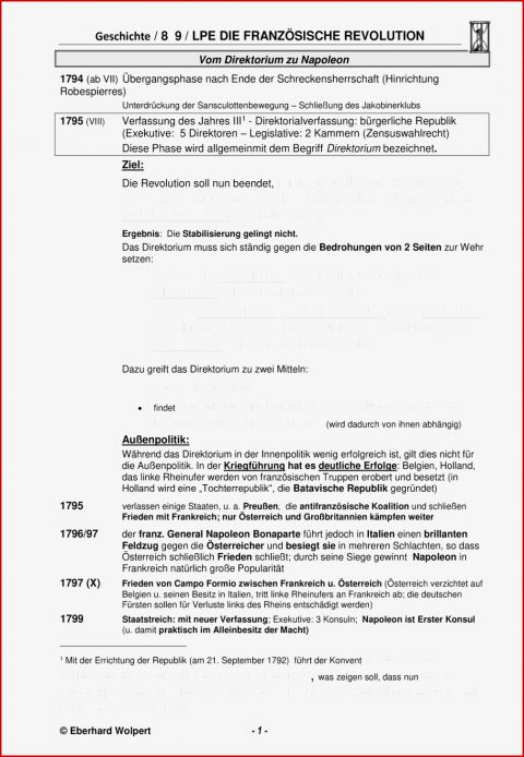 Arbeitsblätter Französische Revolution Worksheets