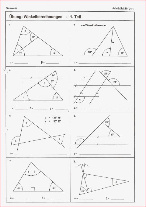 Arbeitsblätter Geometrie Winkel Messen Winkel Messen