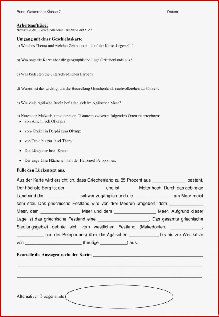 Arbeitsblätter Geschichte Klasse 6 Griechenland Worksheets