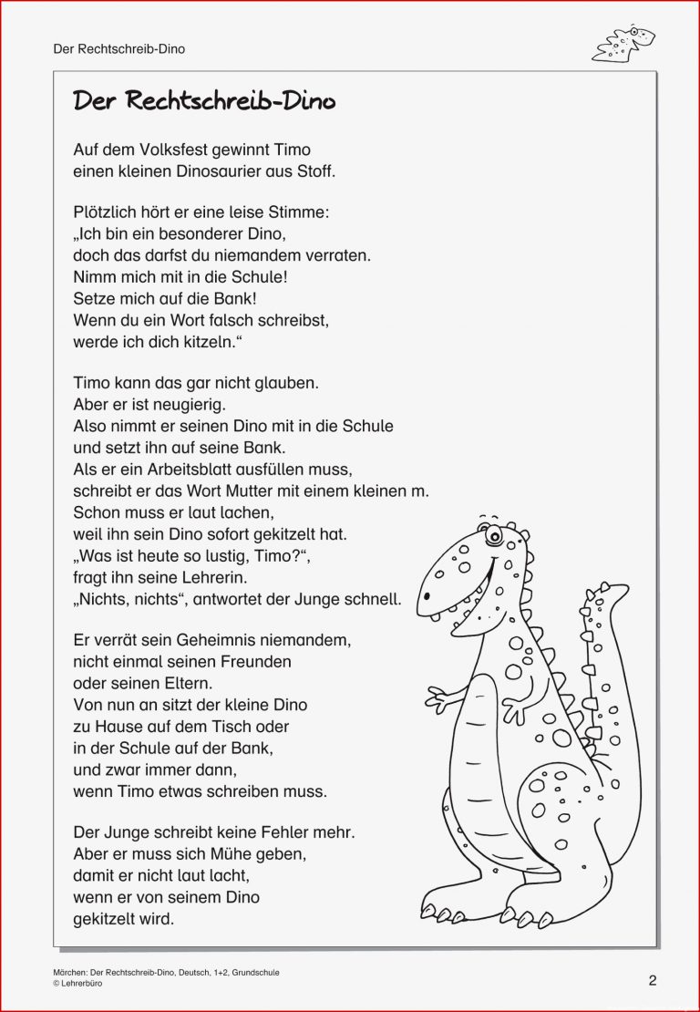 Arbeitsblätter · Grundschule · Lehrerbüro Für Dinosaurier