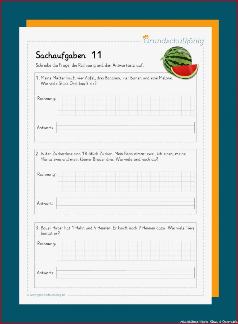 Arbeitsblätter Grundschulk Ig 4 Klasse Mathe Vergiss