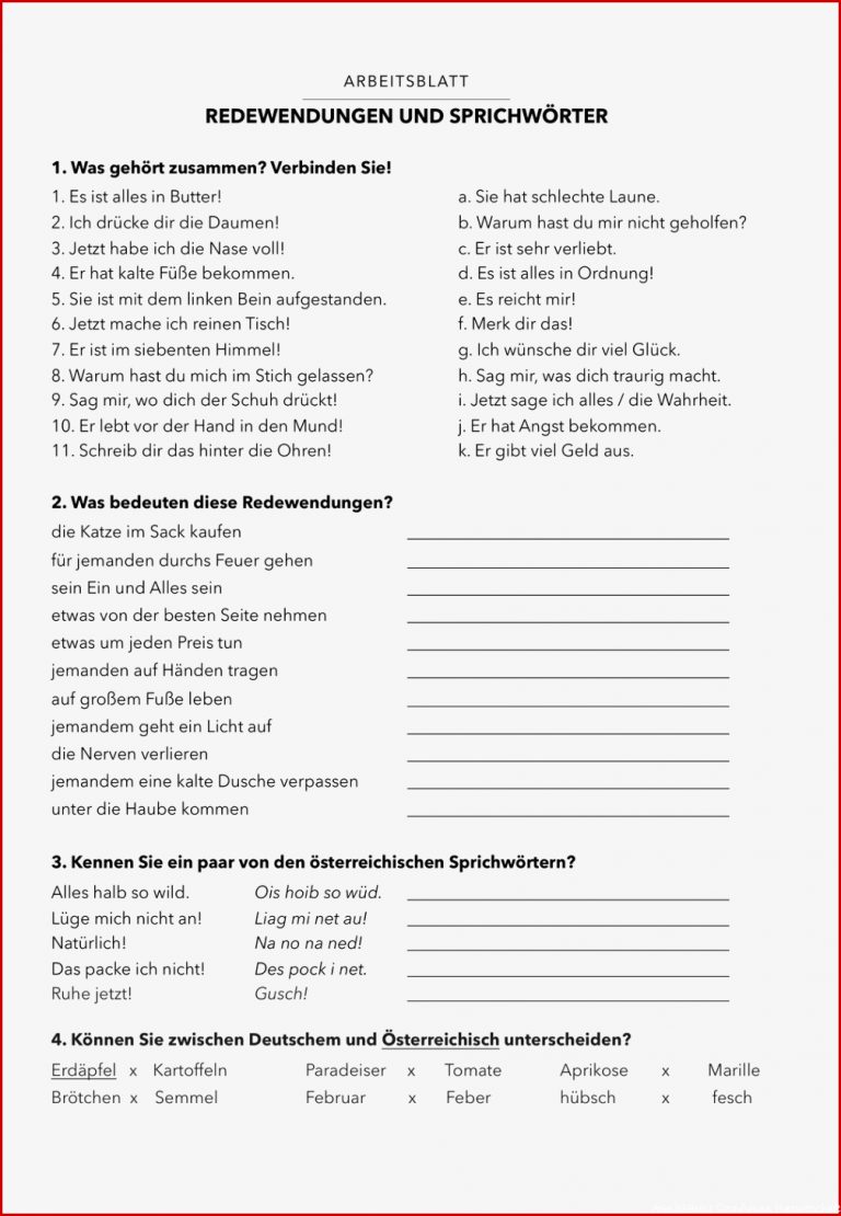 Arbeitsblätter Grundwissen Hauswirtschaft Worksheets