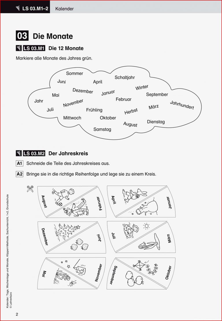 Arbeitsblätter Jahreszeiten Grundschule Sachunterricht