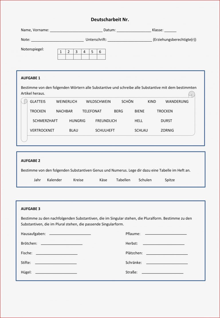 Arbeitsblätter Kasus Klasse 5 Worksheets