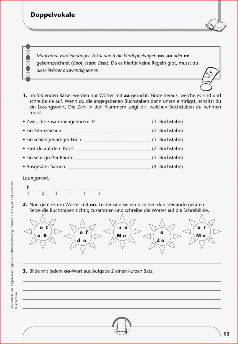 Arbeitsblätter Klasse 5 Deutsch Worksheets