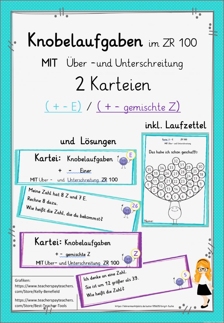 Arbeitsblätter Knobelaufgaben Mathe Klasse 3