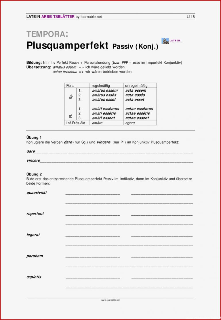 Arbeitsblätter Konjunktiv 1 Und 2 Mit Lösungen Pdf