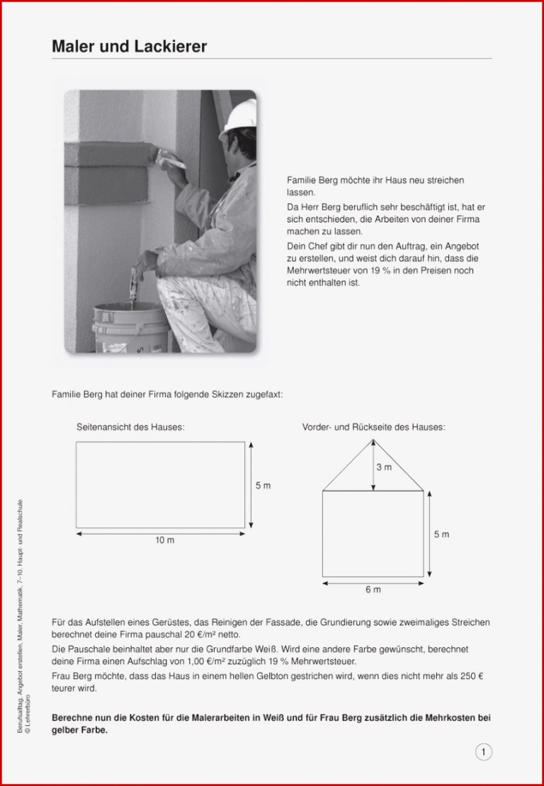 Arbeitsblätter Maler Und Lackierer Pdf Worksheets