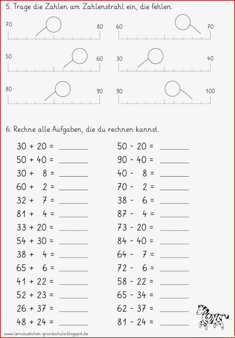 Arbeitsblätter Mathe Halbschriftliche Addition Addition