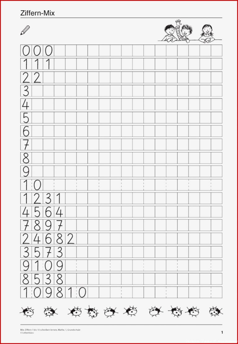 Arbeitsblätter Mathe Klasse 1 Zahlen Bis 10 Worksheets