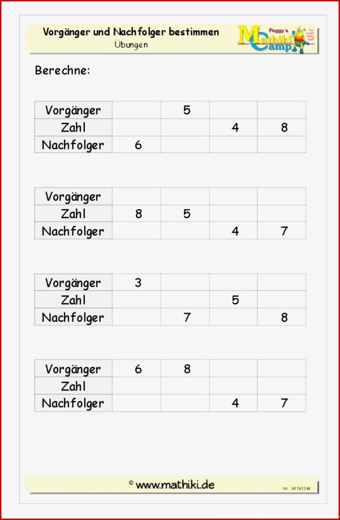 Arbeitsblätter Mathe Klasse 1 Zahlen Bis 10 Worksheets