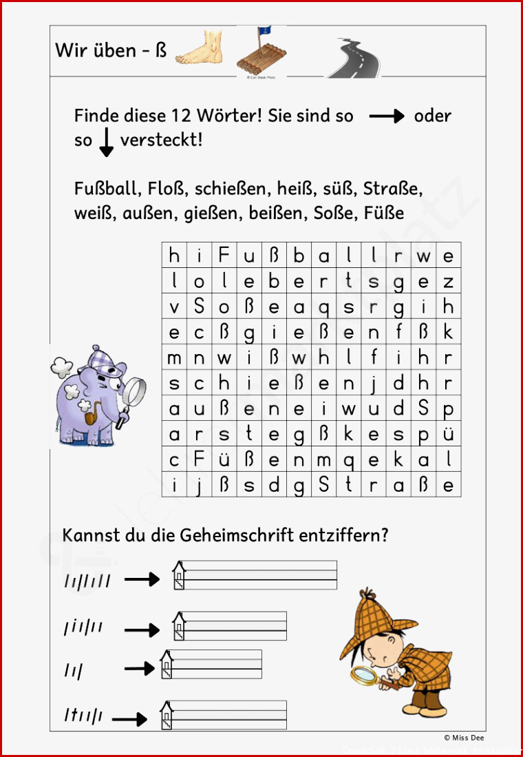 Arbeitsblätter Mathe Klasse 3 Geheimschrift