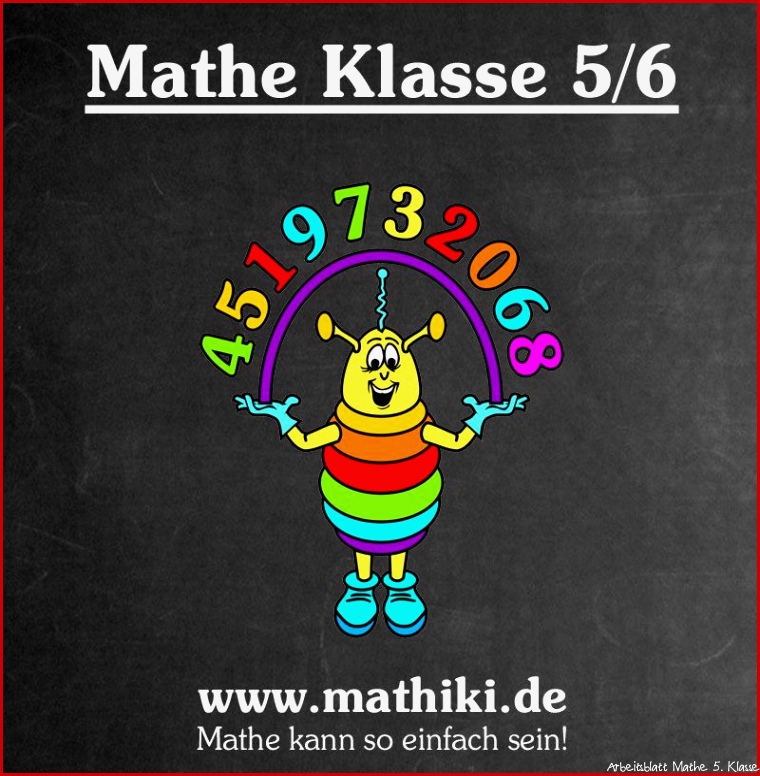 Arbeitsblätter Mathe Klasse 5 6