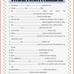 Arbeitsblätter Present Perfect Worksheets