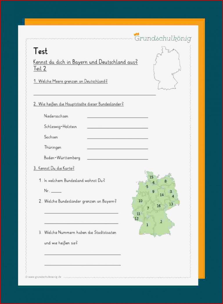 Arbeitsblätter Sachkunde 4 Klasse Deutschland