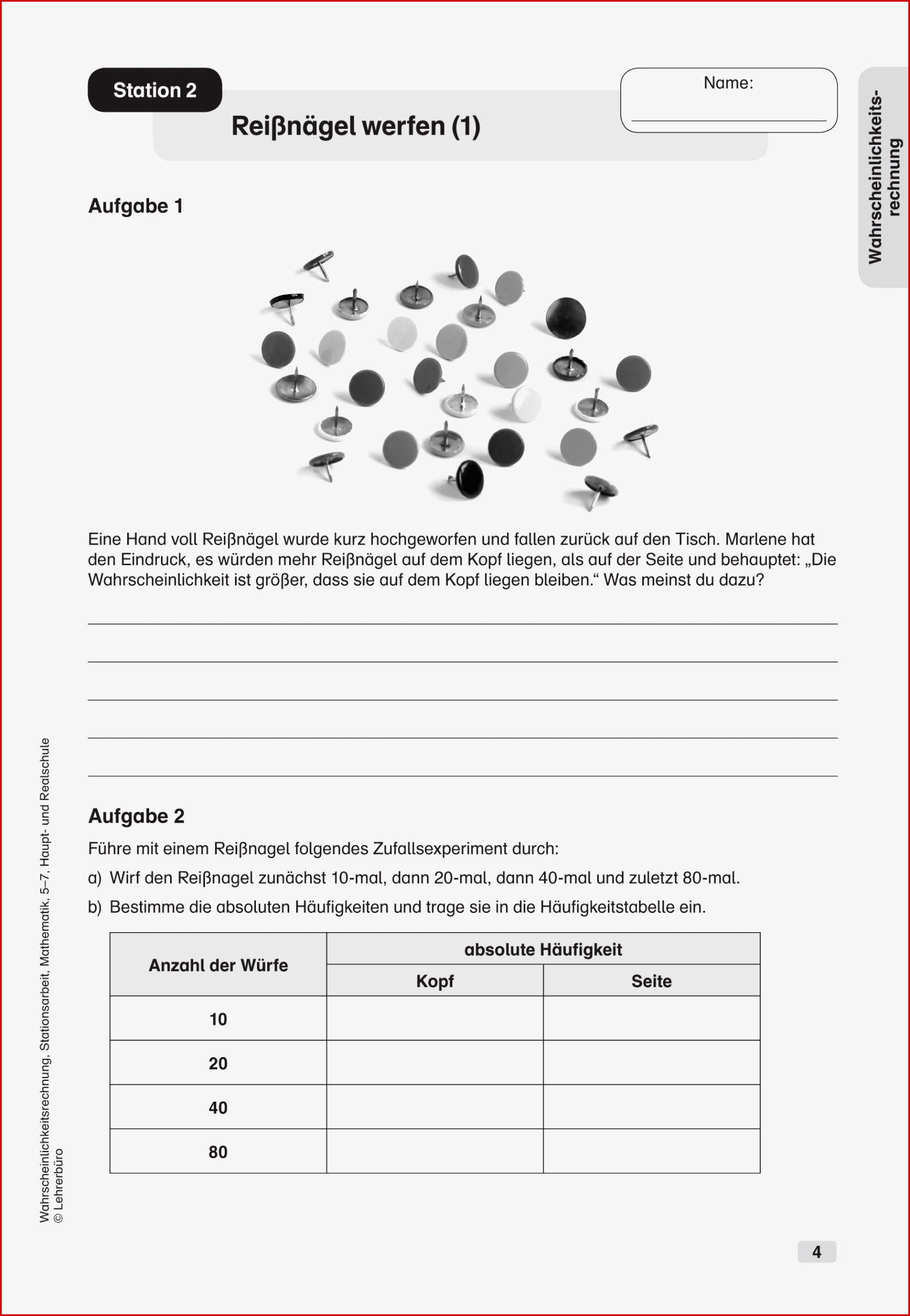 Arbeitsblätter · Sekundarstufe I · Lehrerbüro