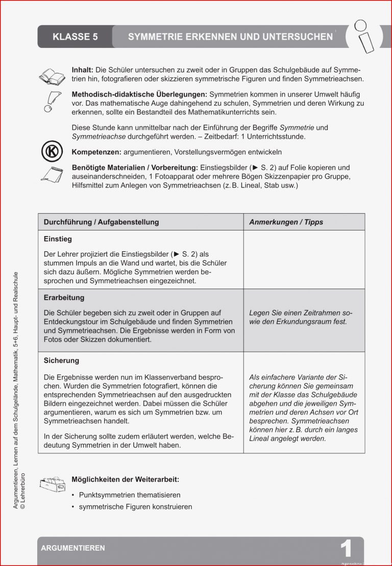 Arbeitsblätter · Sekundarstufe I · Lehrerbüro