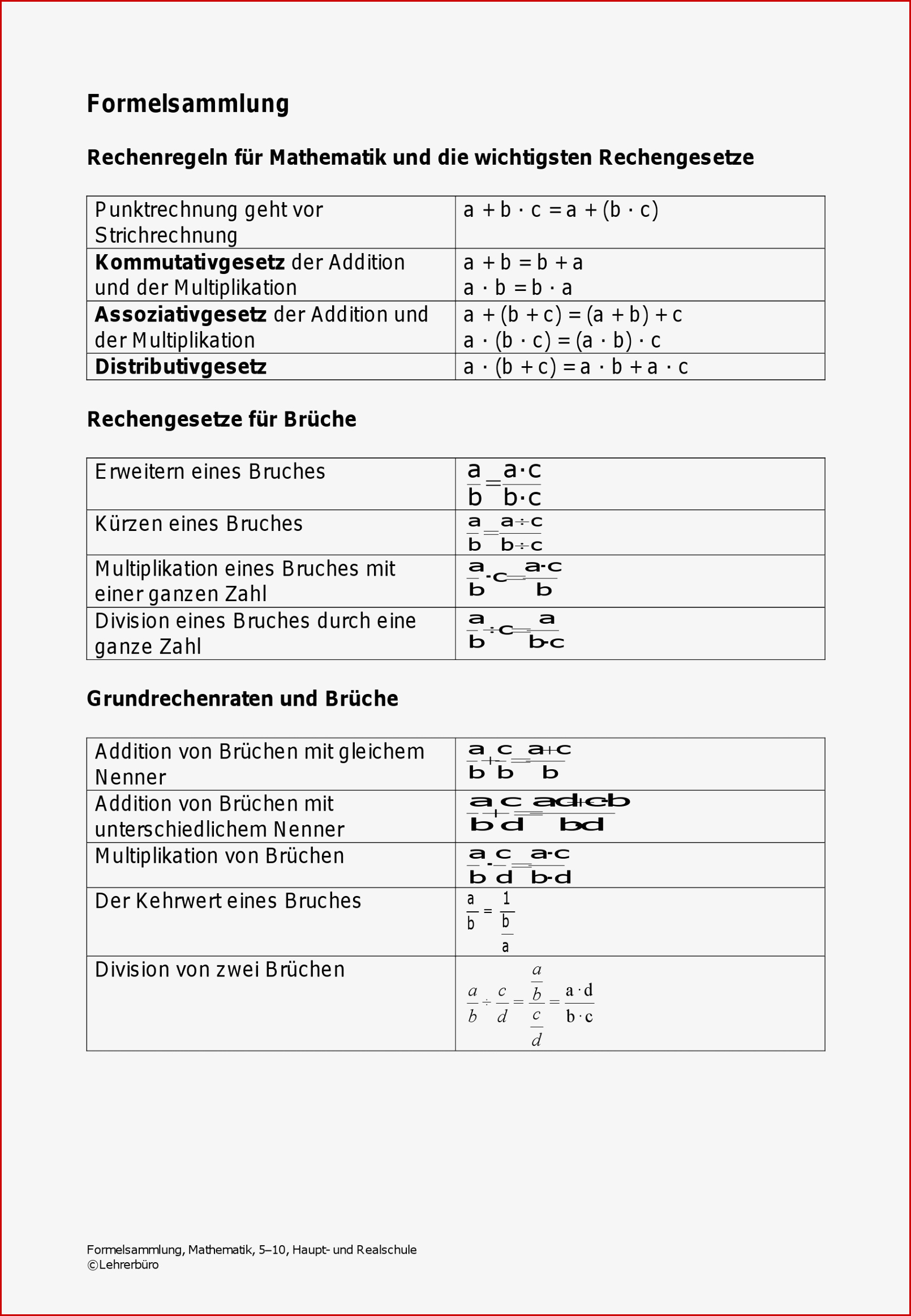 Arbeitsblätter · Sekundarstufe I · Lehrerbüro