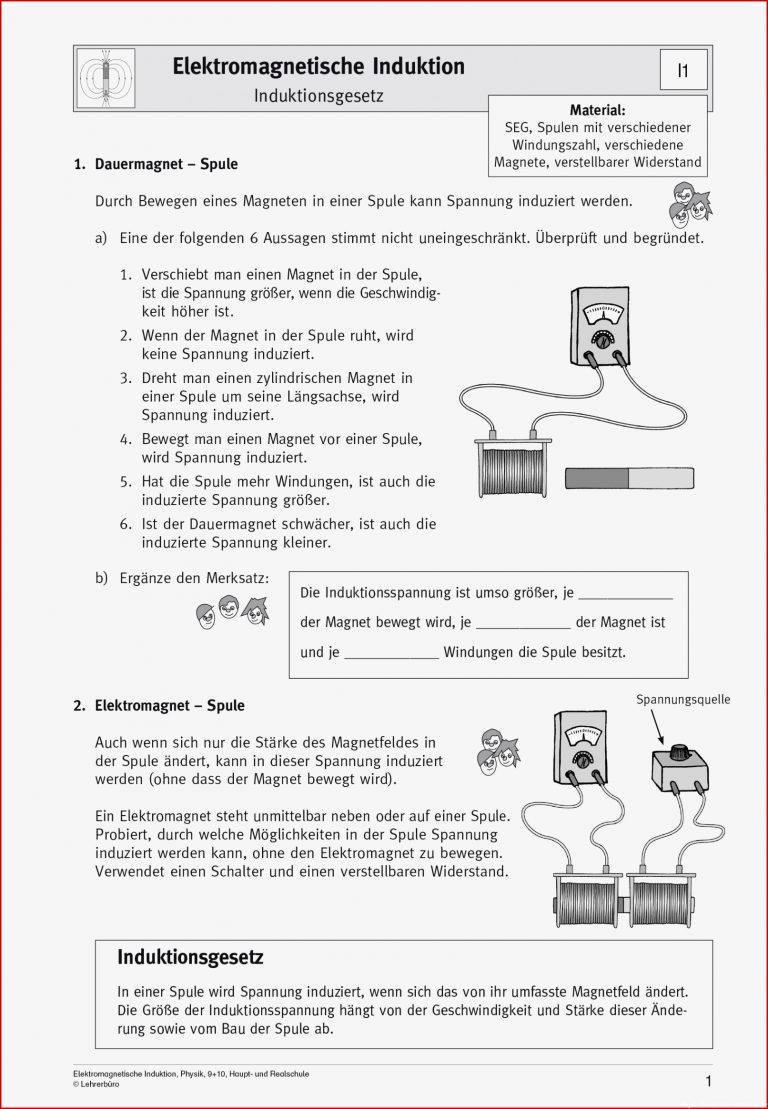 Arbeitsblätter · Sekundarstufe I · Lehrerbüro