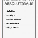 Arbeitsblätter S舫len Absolutismus Arbeitsblatt Schaubild