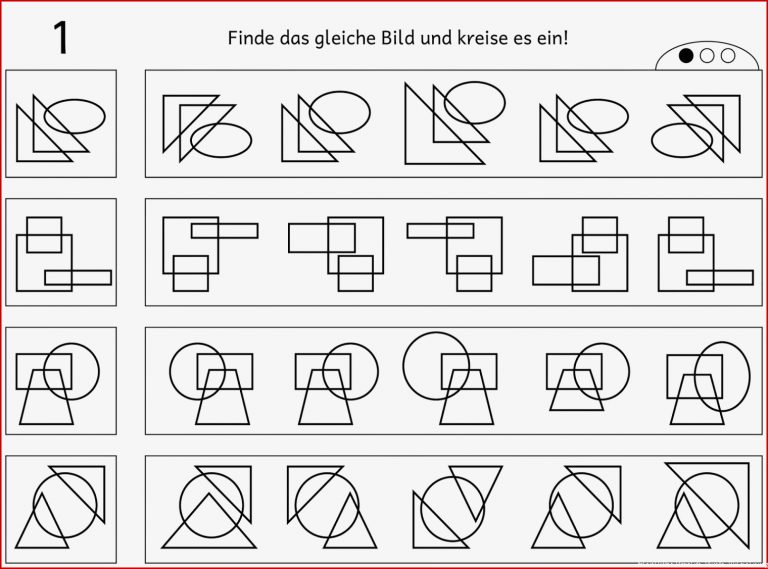 Arbeitsblätter Visuelle Wahrnehmung Erwachsene Worksheets