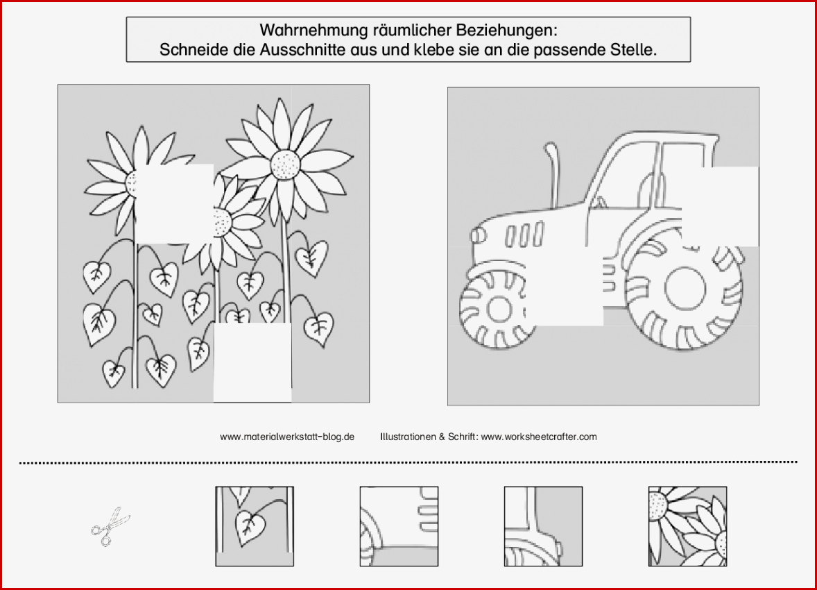 Arbeitsblätter Visuelle Wahrnehmung – Materialwerkstatt