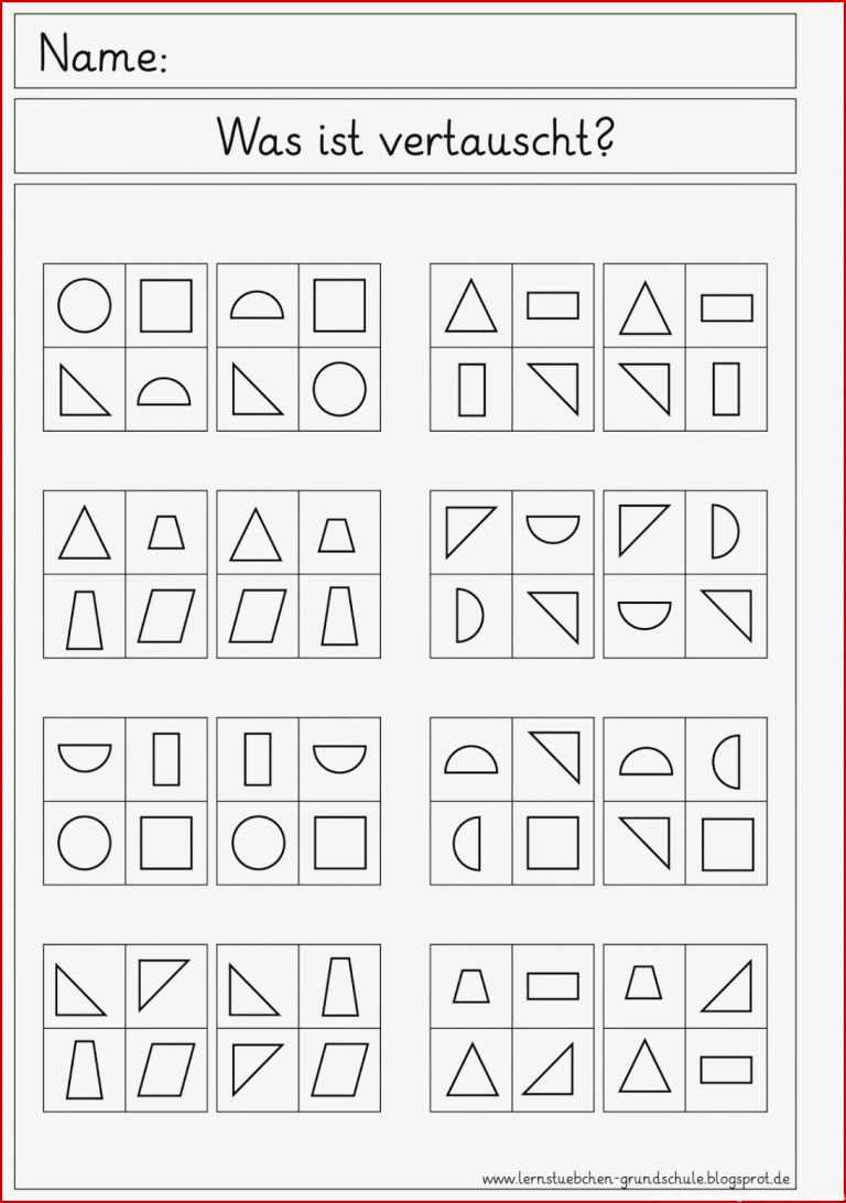 Arbeitsblätter Visuelle Wahrnehmung Worksheets