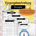 Arbeitsblätter Vorgangsbeschreibung Rezepte