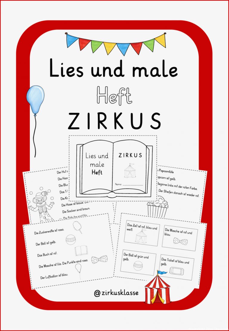 Arbeitsblätter Zirkus Kopiervorlagen Worksheets