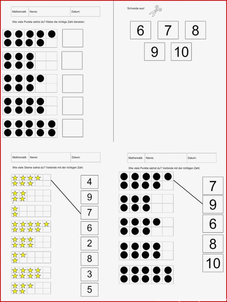 Arbeitsblätter Zur Mengen Zahl Zuordnung • Gpaed