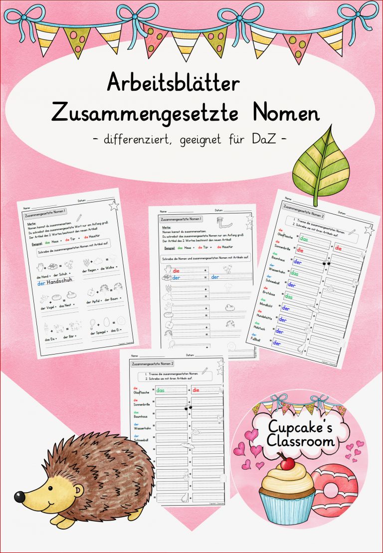 Arbeitsblätter Zusammengesetzte Nomen Differenziert Daz