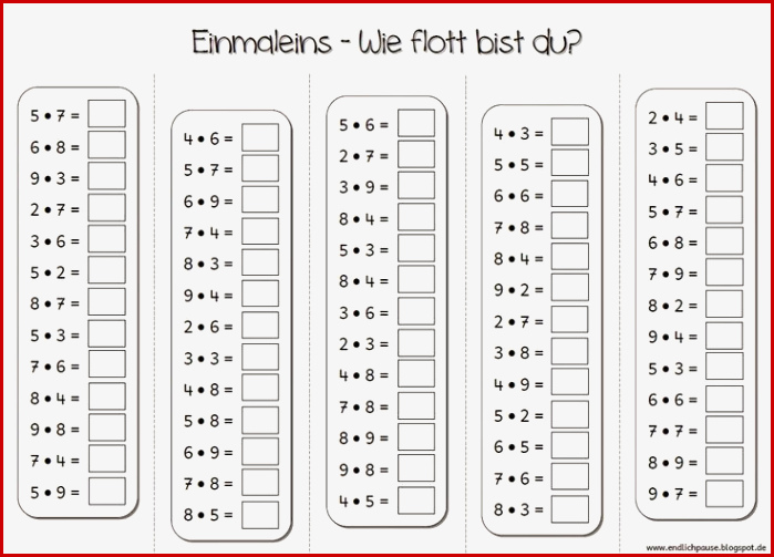 Arbeitsblatt 1 Mal 1 Ideen Arbeitsblätter