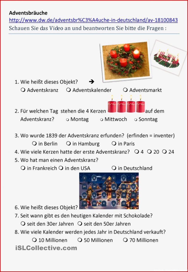 Arbeitsblatt Adventskranz Debbie Preston Schule