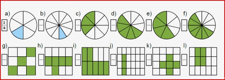 Arbeitsblatt Arbeitsblatt 1 Bruchteile Bestimmen