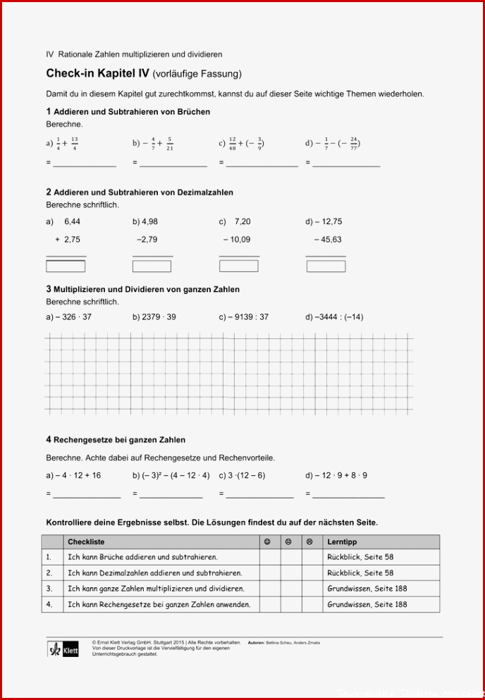 Arbeitsblatt Dezimalzahlen Multiplizieren Und Divi ren