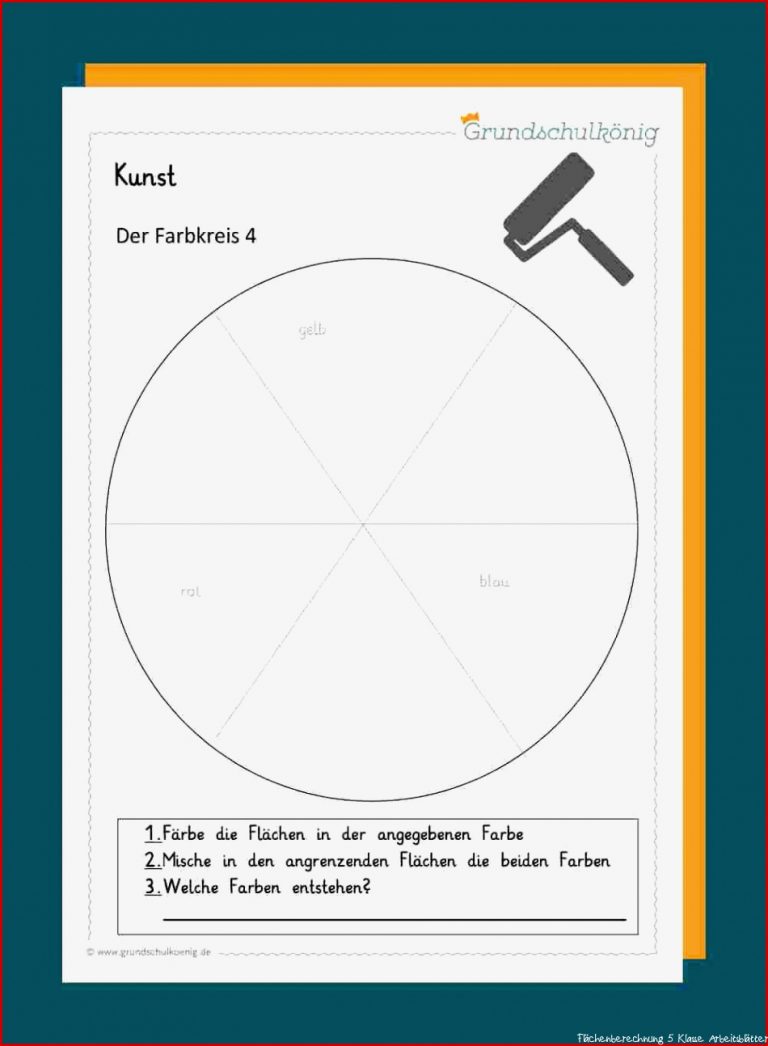 Arbeitsblatt Farbenlehre Neue Arbeitsblätter