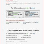 Arbeitsblatt if Clauses Type 1 & Type 2 Englisch